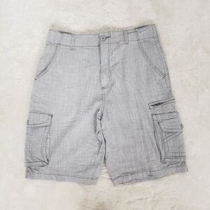 London Fog Mens Grey Cargo Shorts